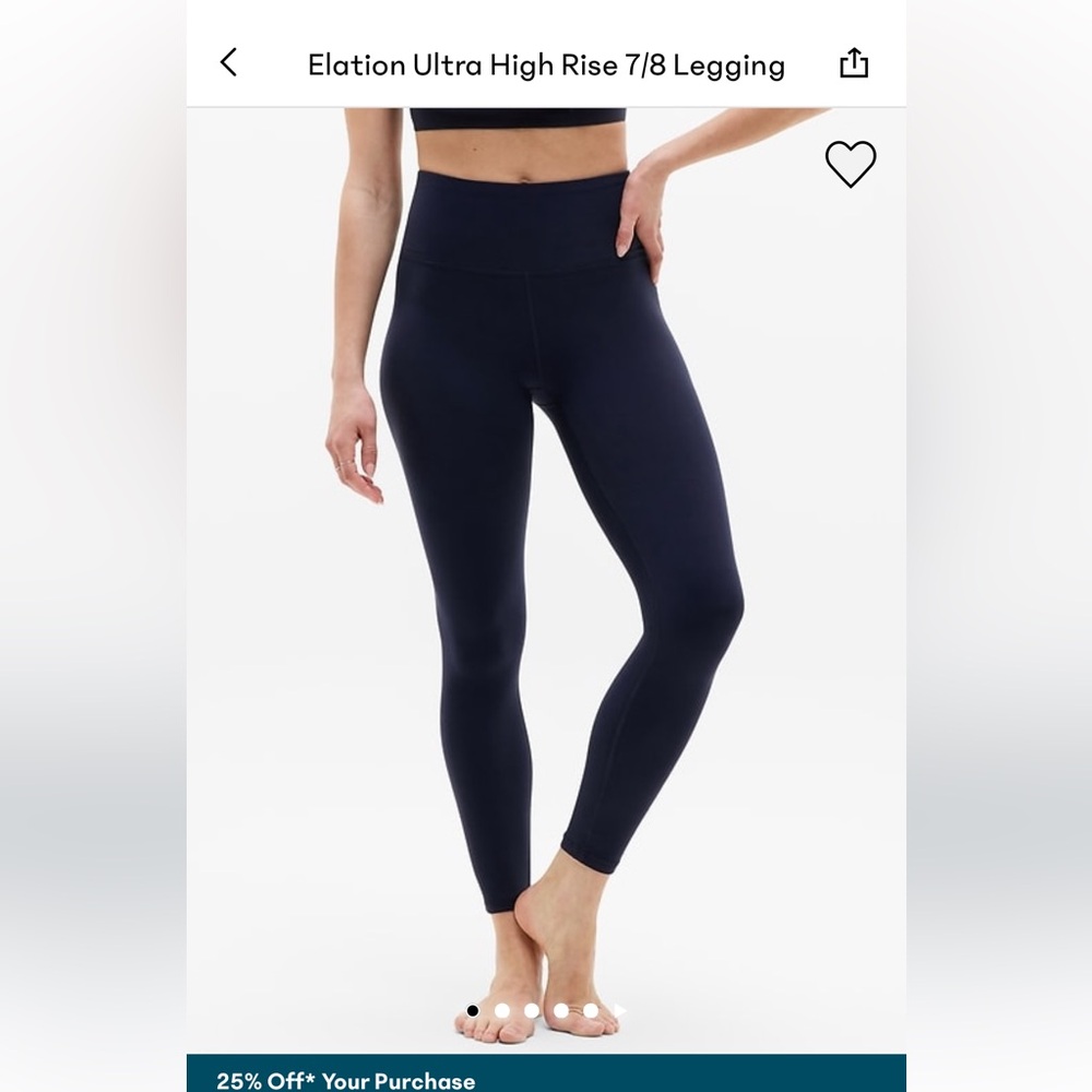 Athleta Ultra High Rise 7/8 Legging, Navy, XS